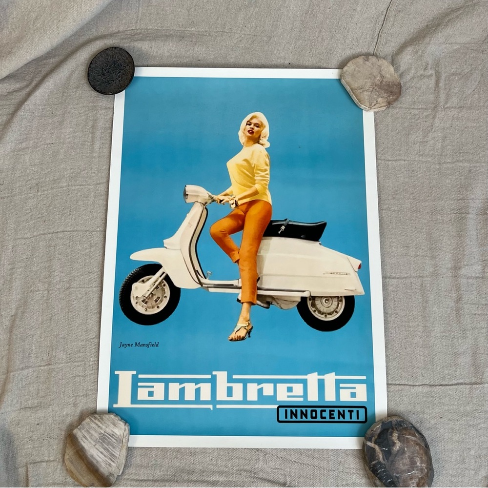 Lambretta 1962 Jayne Mansfield Ad Poster